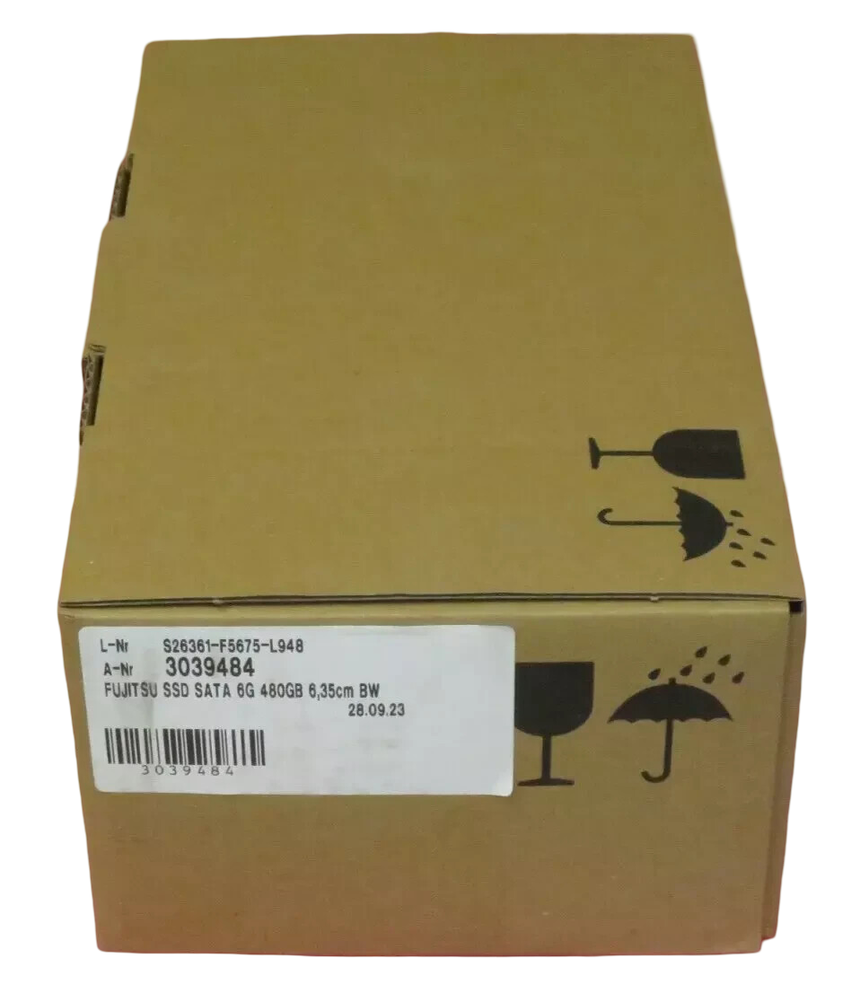 NEW Fujitsu 480GB SSD SATA 6G 2.5" Hot-Plug Solid State Drive S26361-F5675-L948