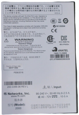 NEW F5 Networks Big-IP 2200S Enterprise LTM Local Traffic Manager Load Balancer