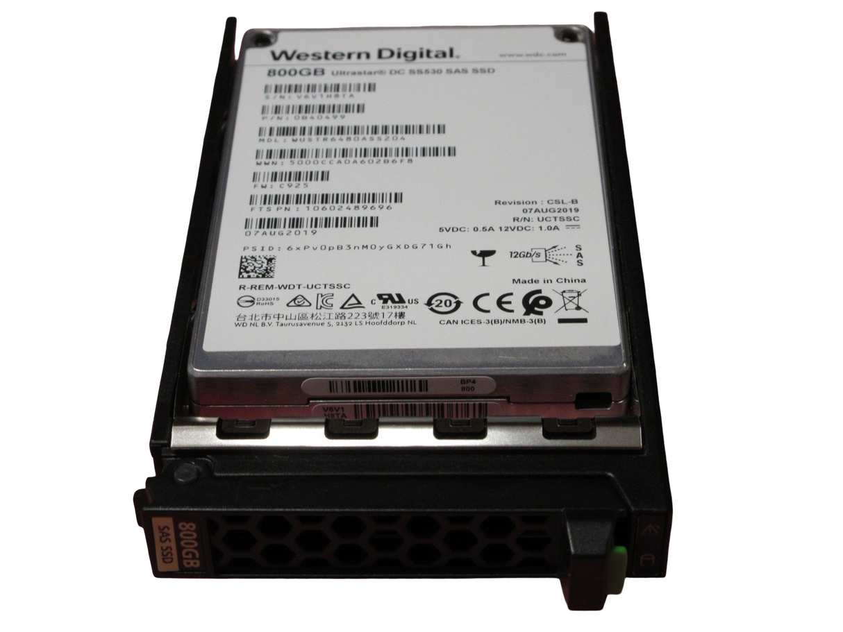 Fujitsu 800GB 2.5" 12Gb/s SAS 10602489696 Western Digital S26361-F5809-L800