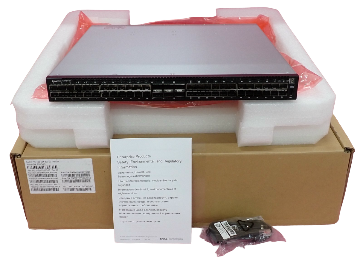 NEW Dell PowerSwitch S4148F-ON RA 48x 10G SFP+ 2x 40G QSFP 4x 100G QSFP28 OPX