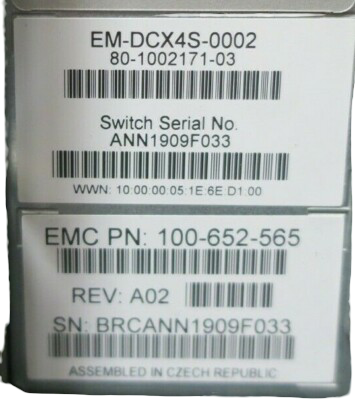 Brocade EMC 8-Slot ED-DCX-4S-B Backbone SAN Switch 3x FC8-32 2x CP8 2x CR4S8