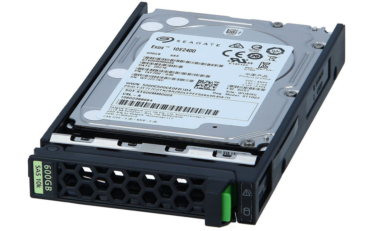 NEW Fujitsu 600GB 10K 512n SAS 12G HotPlug 2.5" Hard Drive HDD S26361-F5550-L160