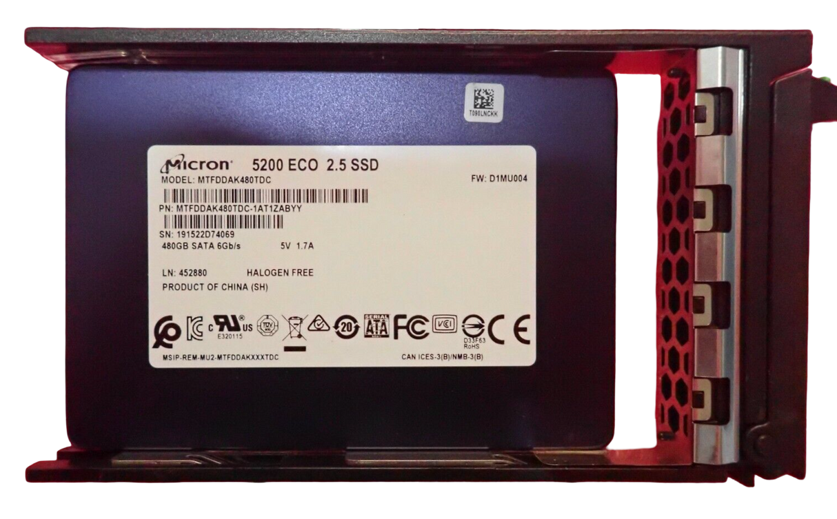 Fujitsu 480GB 2.5" SATA 6G RI Solid State Drive SSD in Caddy S26361-F5701-L480