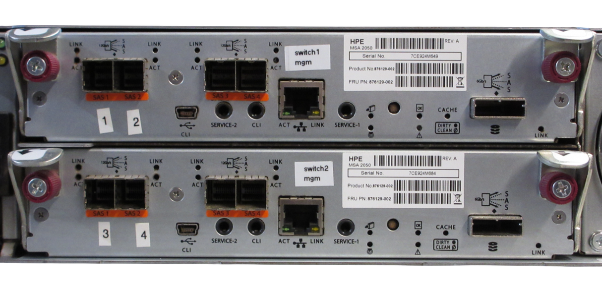 HPE MSA2050 SAN Disk Array 24-Bay SAS x 2.5" Q1J29A 2x 4-Port SAS 12G Controller
