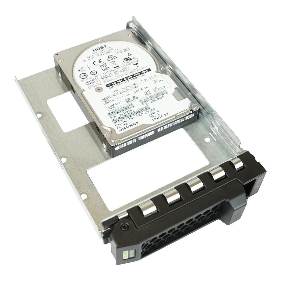 New Fujitsu 300GB 12G 10K 2.5" SAS Hard Drive HDD 3.5" Caddy S26361-F5568-L130