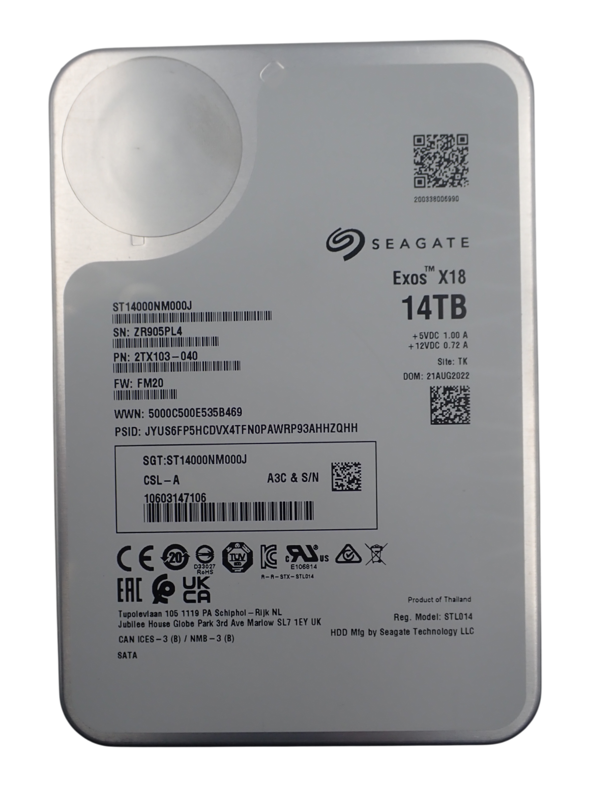 NEW Seagate Exos X16 14TB 7.2K SATA 6G 3.5" HotPlug Hard Drive HDD ST14000NM000G