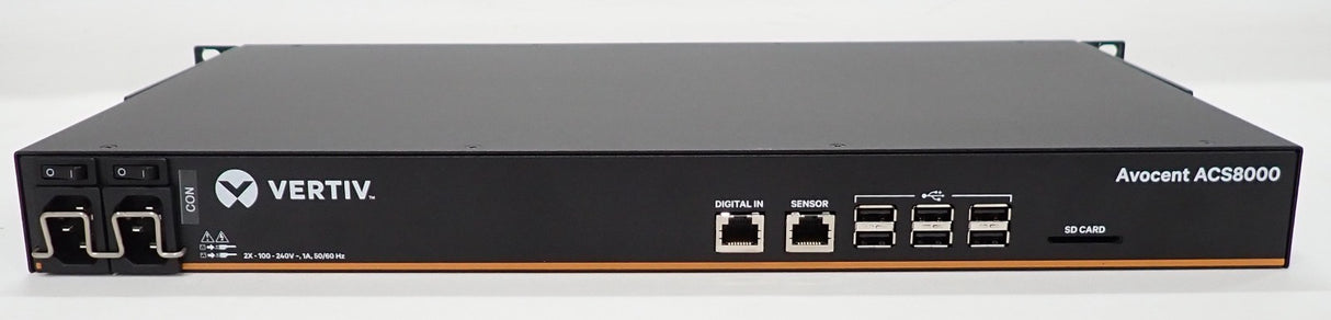 Vertiv Avocent ACS8000 8-Port Console Server DAC Dual AC PSU ACS8008DAC