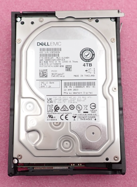 New Dell EMC Data Domain DS60 4TB 7.2K SAS 6/12G 3.5" HDD 005053107 118000625