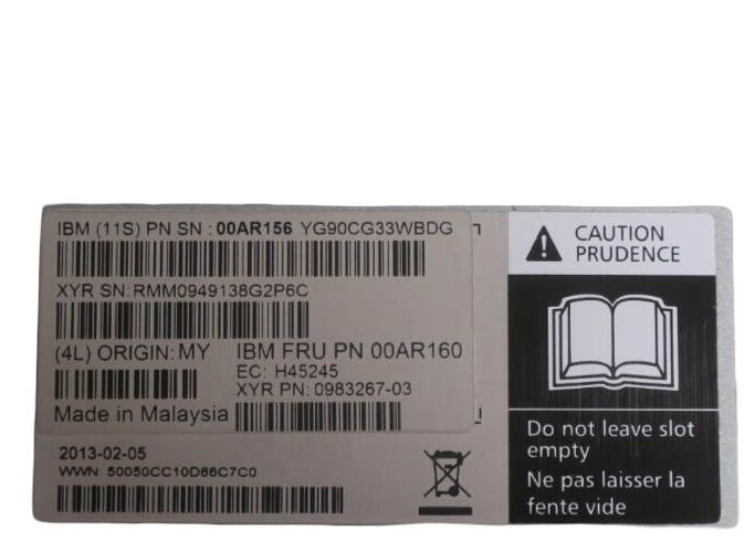 IBM Storwize V7000 G1 Type 100 Controller Canister 00AR160 00AR156 For 112/124