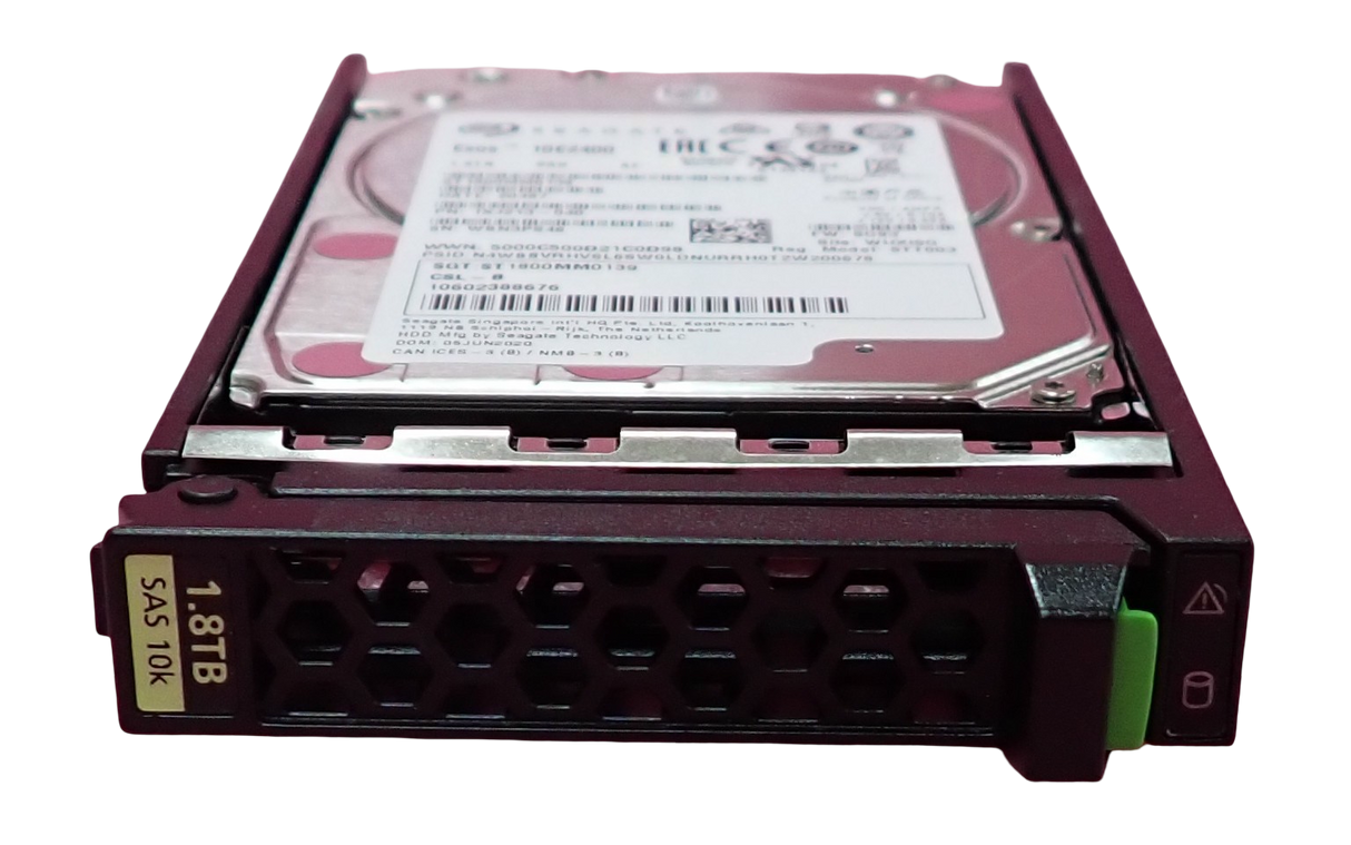 Fujitsu 1.8TB 10K SAS 12G 512e SED 2.5" HotPlug HDD Hard Drive S26361-F5930-L118