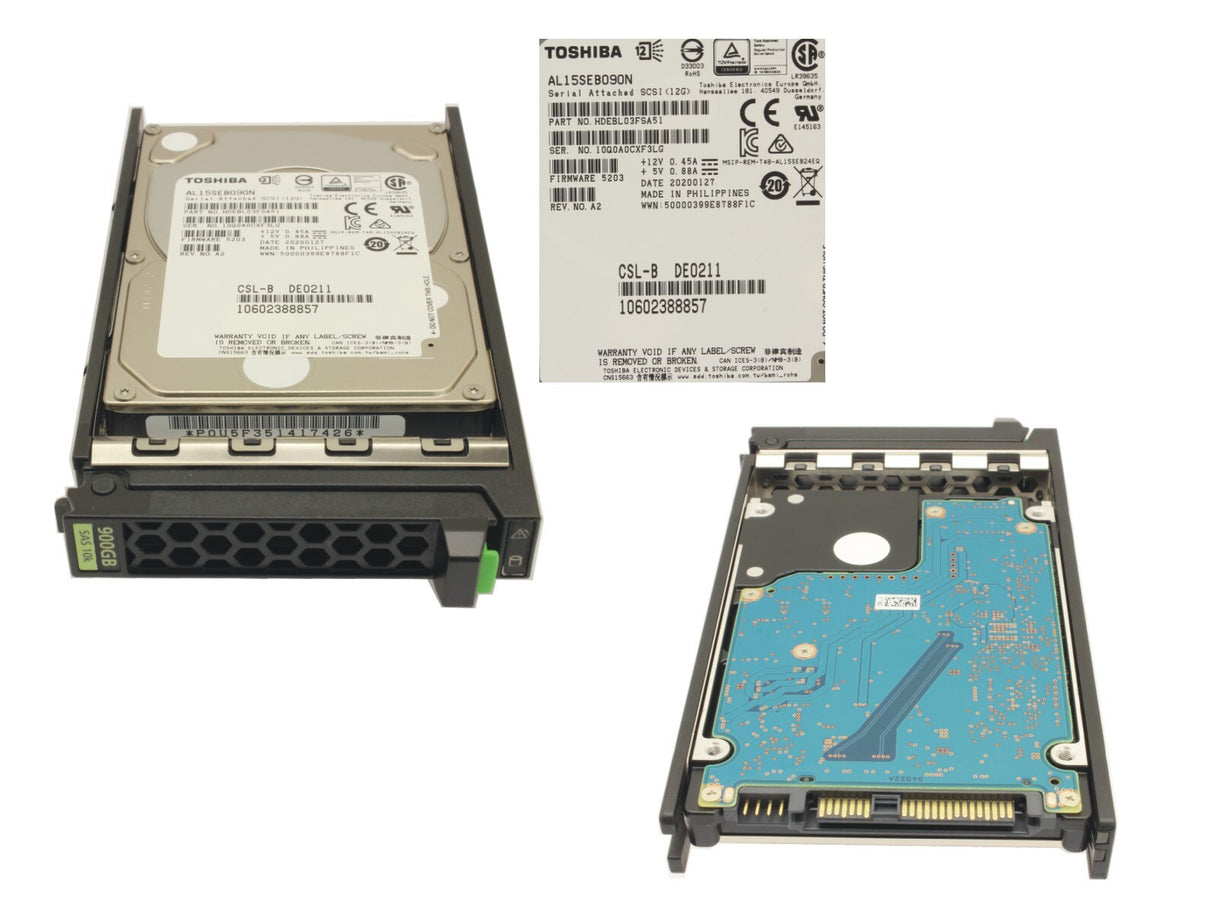 NEW Fujitsu 900GB 10K HD SAS 12G 512N HOT PLUG 2.5" EP S26361-F5729-L990