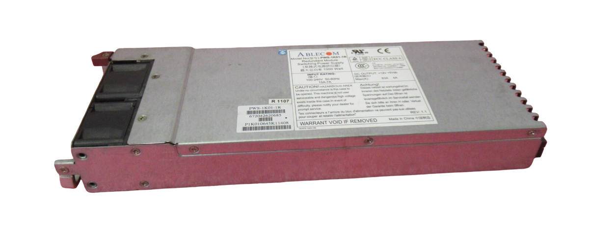 Ablecom PWS-1K01-1R 1000-Watts ATX Redundant Switcing Power Supply