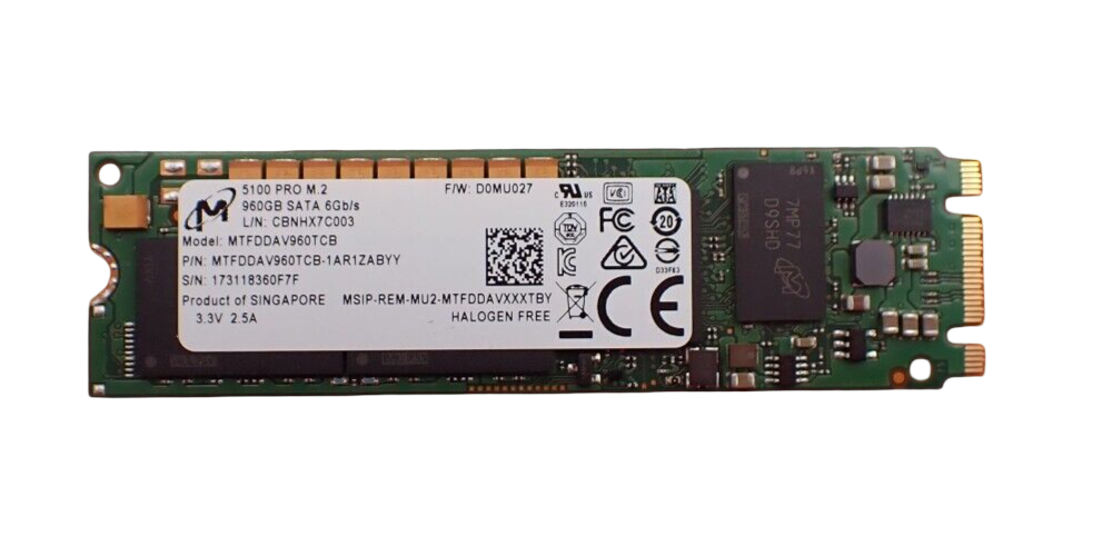 Cisco 960GB SATA 6Gb/s M.2 2280 TLC Internal Solid State Drive SSD UCS-M2-960G