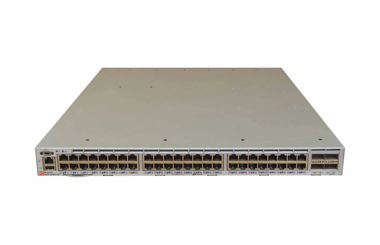 NEW Brocade BR-VDX6740T-56-1G-R VDX 6740T-1G 48x 1GE RJ45 + 2x 40GE QSFP+ Switch