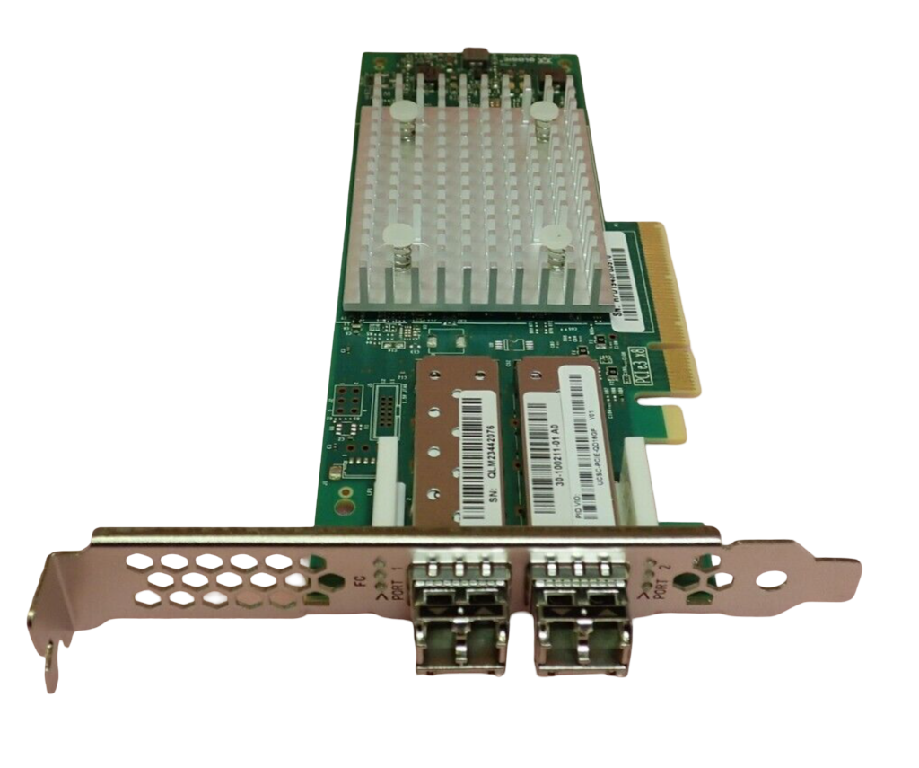 Cisco QLE2692-CSC Dual Port 16Gb FC Host Bus Adapter UCSC-PCIE-QD16GF FH +2x SFP