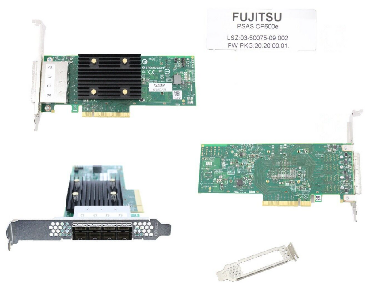 NEW Fujitsu PSAS CP600e FH/LP SAS RAID Controller 12Gb/s 16-Port PY-SC4FAE
