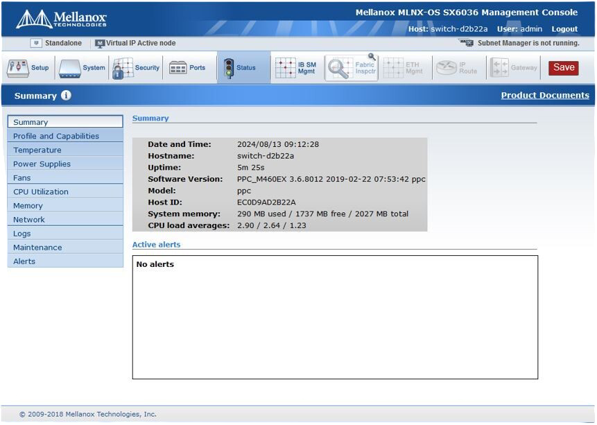 Dell Mellanox SX6036 36x 56Gb QSFP FDR Infiniband Managed Switch 97TP3 + MLNX-OS