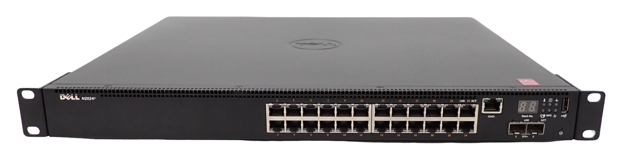 Dell EMC Networking N2024P 24x 1GbE RJ45 PoE+ + 2x 10GbE SFP+ Port L3 1U Switch
