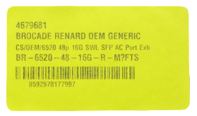 New Brocade 6520 96-Port FC Switch 48x 16GB Active Port BR-6520-48-16G-R
