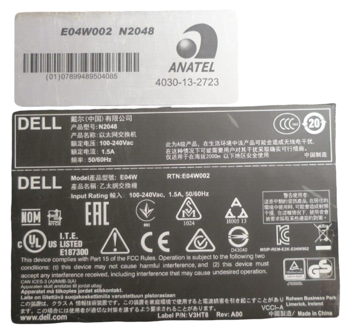 Dell PowerSwitch N2048 48x 1Gb RJ45 +2x 10Gb SFP+ Port L3 Stackable Switch DMD5F