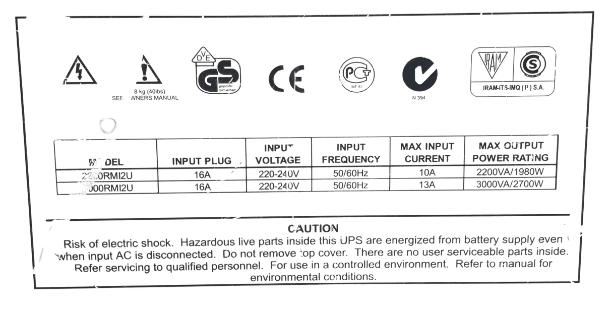 APC Smart-UPS 3000 SUA3000RMI2U 2700W 3000VA 230V 2U UPS New Battery Cells Inc