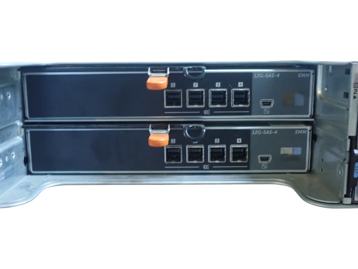 Dell PowerVault MD1400 Storage Array 12x 3.5" SAS Bays 2x 12G-SAS-4 EMM 2x PSU+