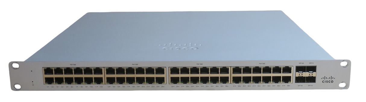 Cisco Meraki MS120-48LP-HW 48x 1GbE PoE+ + 4x SFP Cloud Managed Switch UNCLAIMED