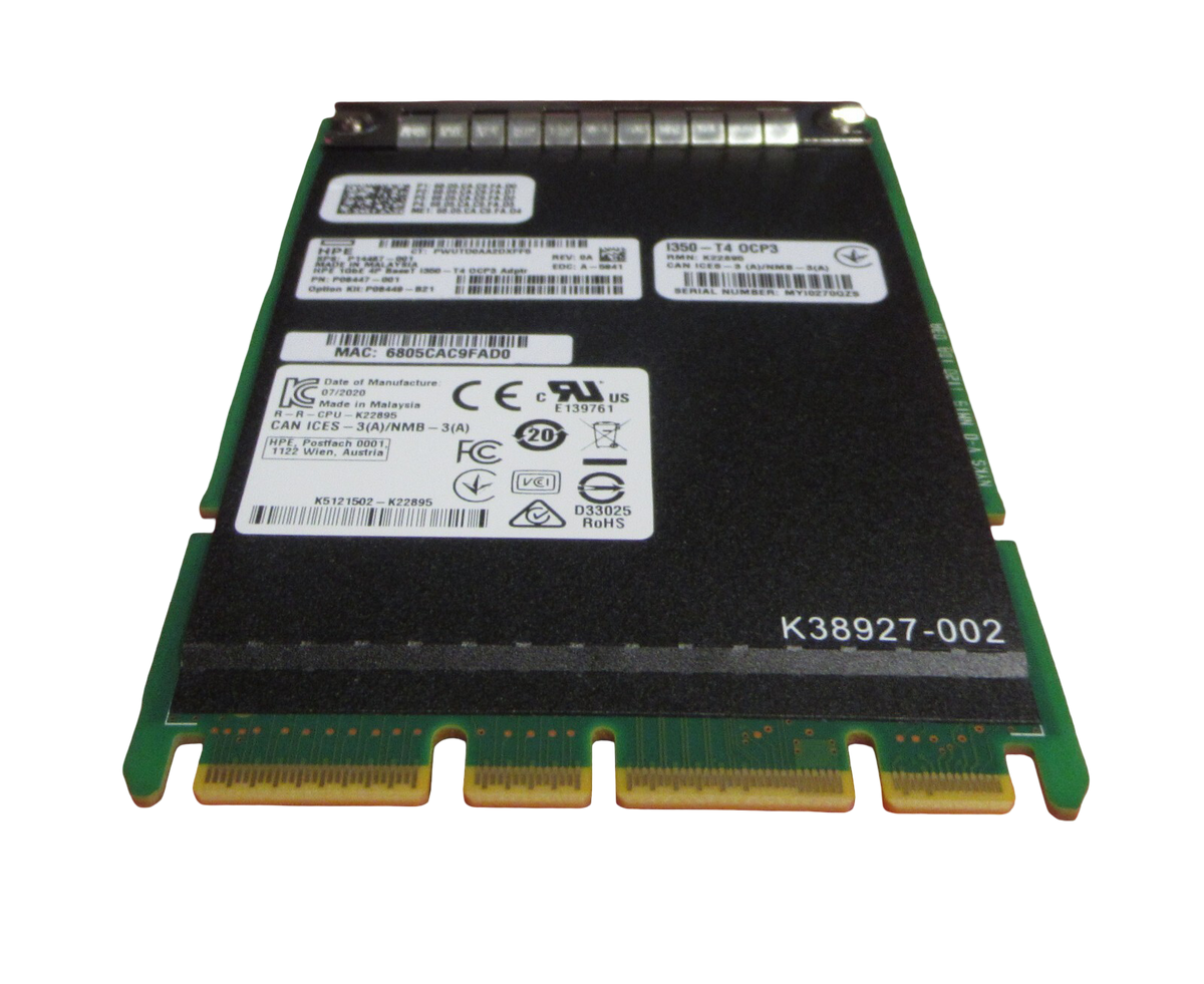 HPE i350-T4 0CP 3.0 Quad Port 1GbE Ethernet PCIe Adapter P08447-001 P08449-B21