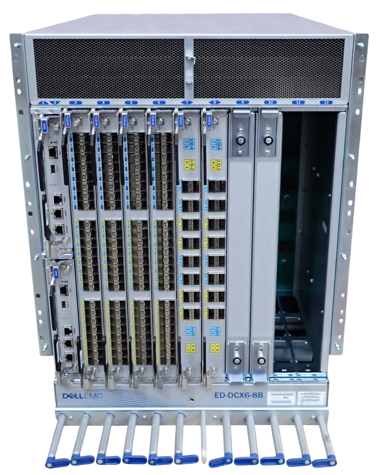 Dell EMC ED-DCX6-8B 8-Slot Gen6 Director + 4x FC32-48 2x CPX6 2x CR32-8 Modules
