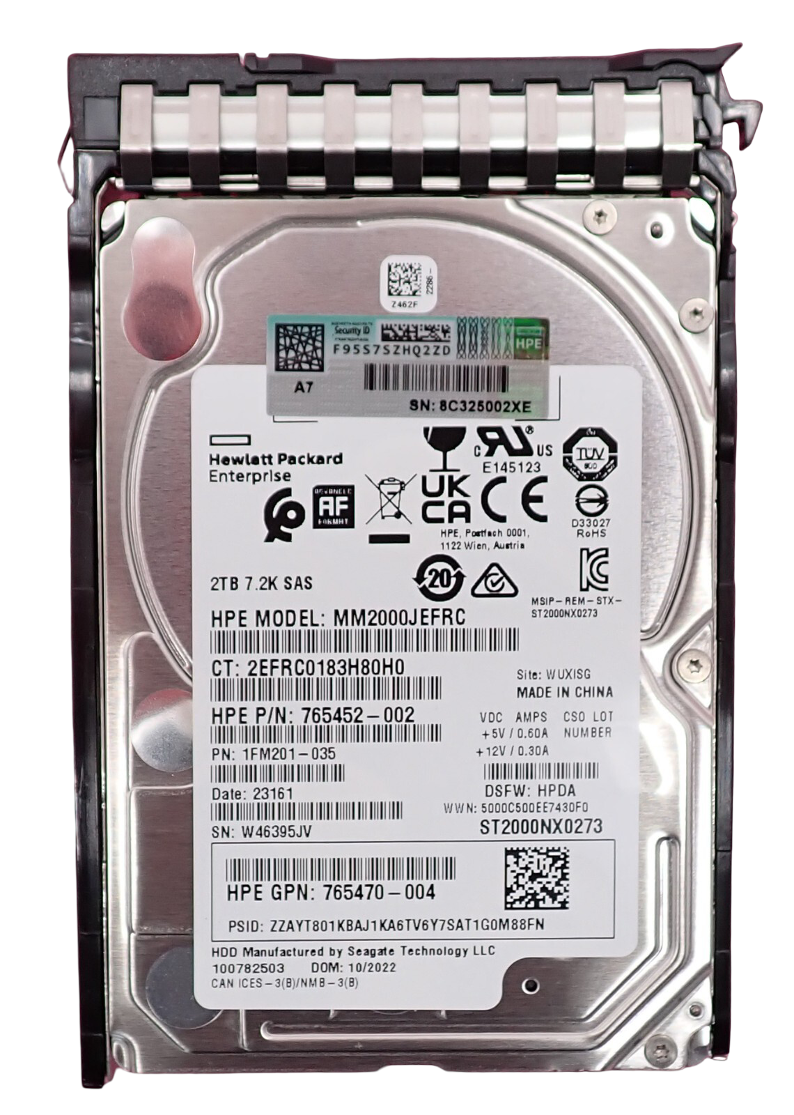 NEW HP 2TB 7.2K SAS 12G 2.5" Hot-Plug HDD P30575-001 P28505-B21 for Gen10+/11