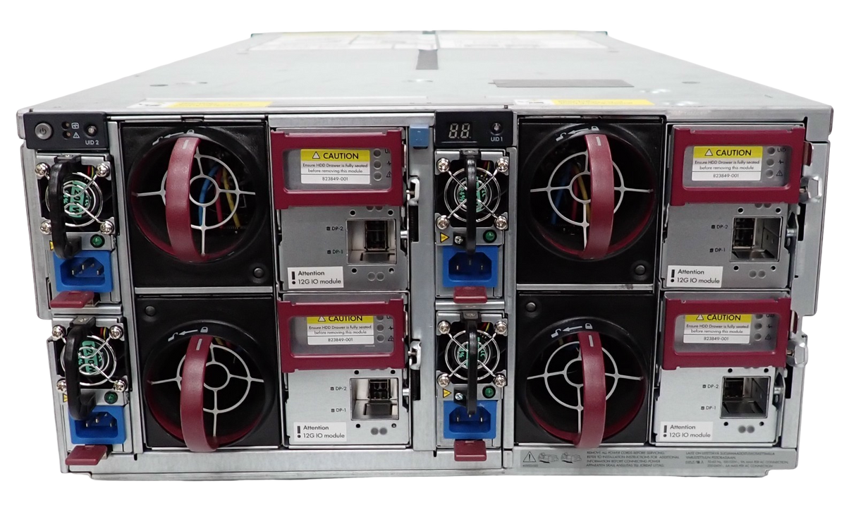 HPE D6020 70x LFF Bay 5U Disk Enclosure +4x Dual Port SAS 12G Controller K2Q28A