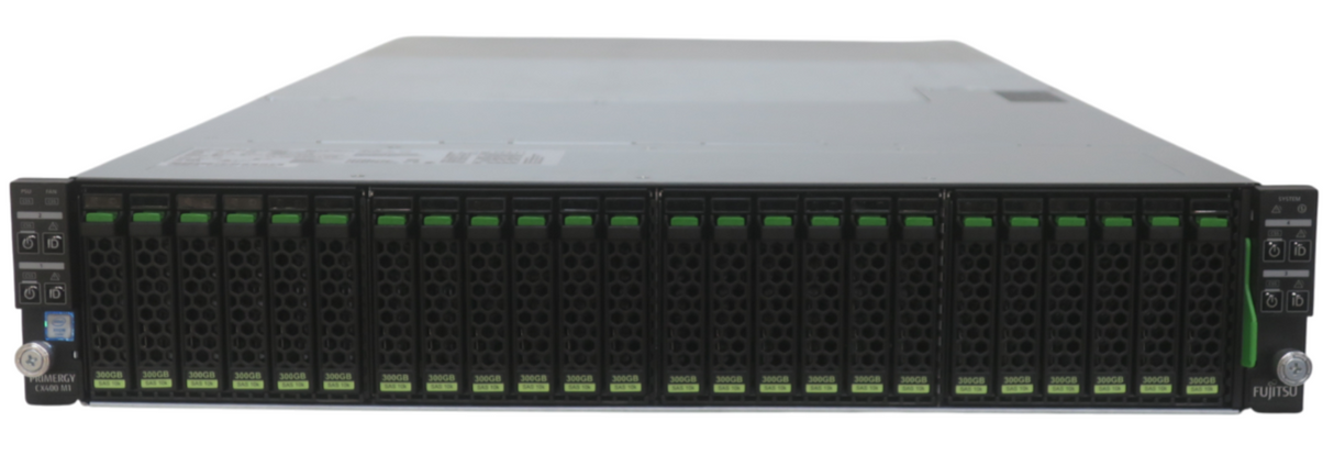 Fujitsu Primergy CX400 M1 7.2TB HDD 4x CX2550 M2 8x E5-2603 v4 64GB Node Server