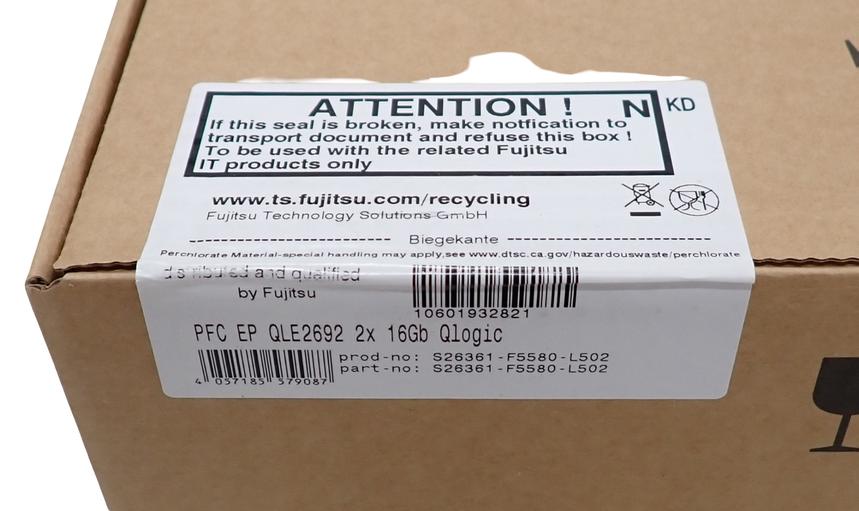 NEW Fujitsu Dual Port 16Gb QLE2692-F Host Bus Adapter HBA S26361-F5580-L502