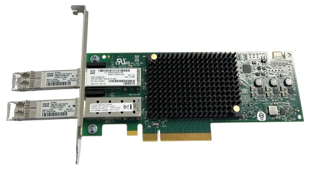 HPE StoreFabric SN1200E Dual Port 16Gb FC Host Bus Adapter HBA 870002-001 Q0L14A