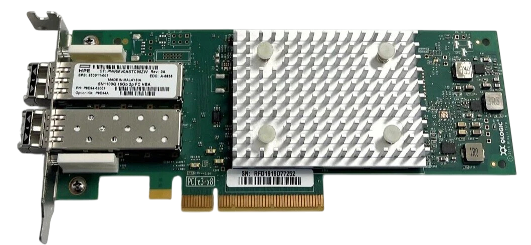 HPE StoreFabric SN1200E Dual Port 16Gb FC Host Bus Adapter HBA 870002-001 Q0L14A