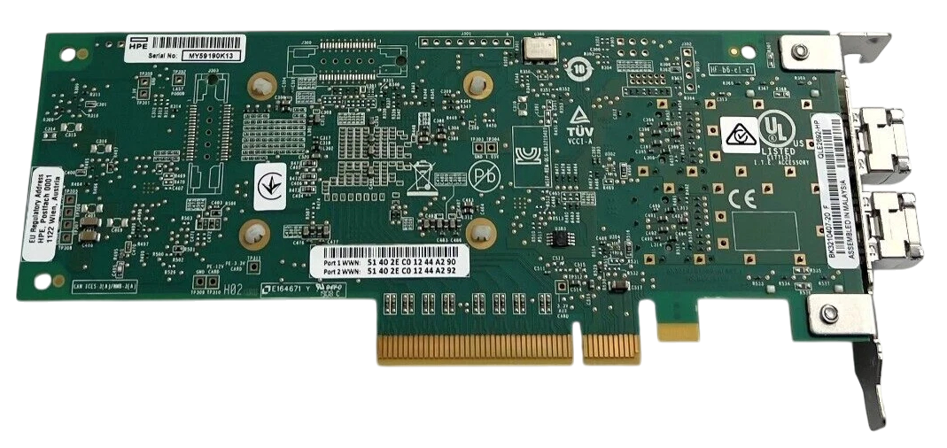 HPE StoreFabric SN1200E Dual Port 16Gb FC Host Bus Adapter HBA 870002-001 Q0L14A