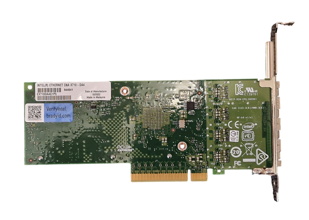 Intel X710-DA4 Quad Port 10GbE SFP+ Converged Network Adapter LP X710DA4G1P5