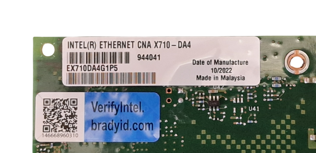Intel X710-DA4 Quad Port 10GbE SFP+ Converged Network Adapter LP X710DA4G1P5