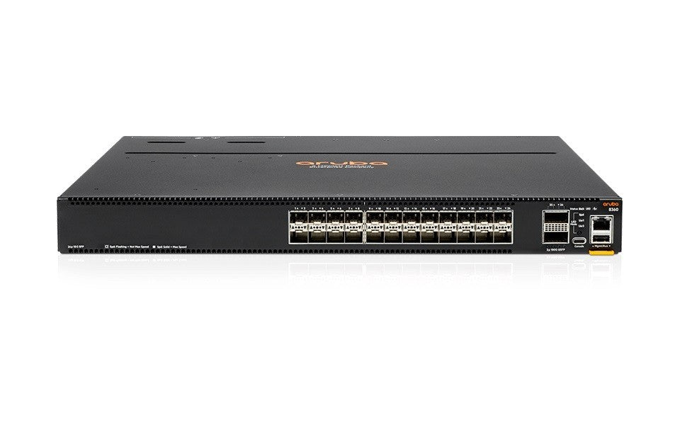 NEW HPE Aruba 8360-24XF2C JL711A CX 8360 v2 24x10Gb SFP+ 2x100Gb QSFP28 Switch
