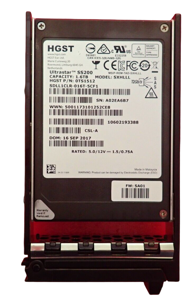 Fujitsu 1.6TB 2.5" SAS 12G MU Hot-Plug Solid State Drive SSD S26361-F5666-L160