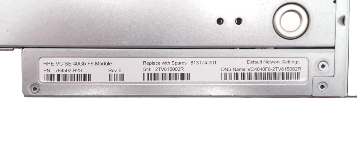 HPE Synergy 12000 Virtual Connect SE 40Gb F8 Module Switch 813174-001 794502-B23