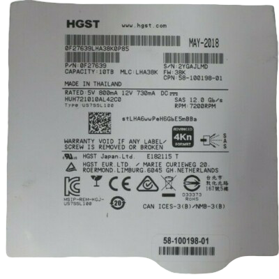 New Cisco UCSC-C3X60-10TB 10TB SAS 12Gb/s 3.5" 7.2K Hard Drive HDD For UCS C3160
