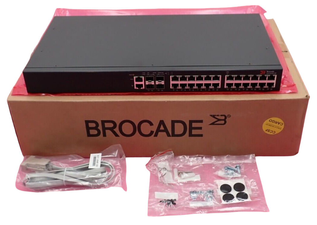 NEW Brocade ICX 6430-24 ICX6430-24 24x 1GbE RJ45 + 4x 1GbE SFP Port 1U Switch