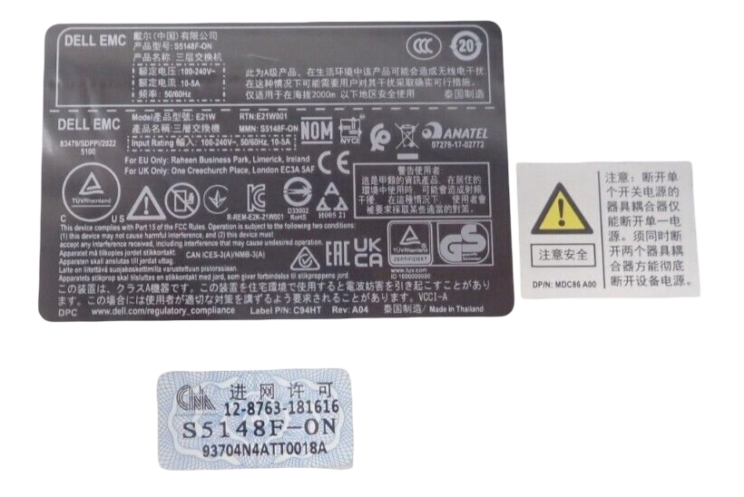 NEW Dell PowerSwitch S5148F-ON RA 48x 25Gb SFP28 6x 100Gb QSFP28 L3 Switch OPX