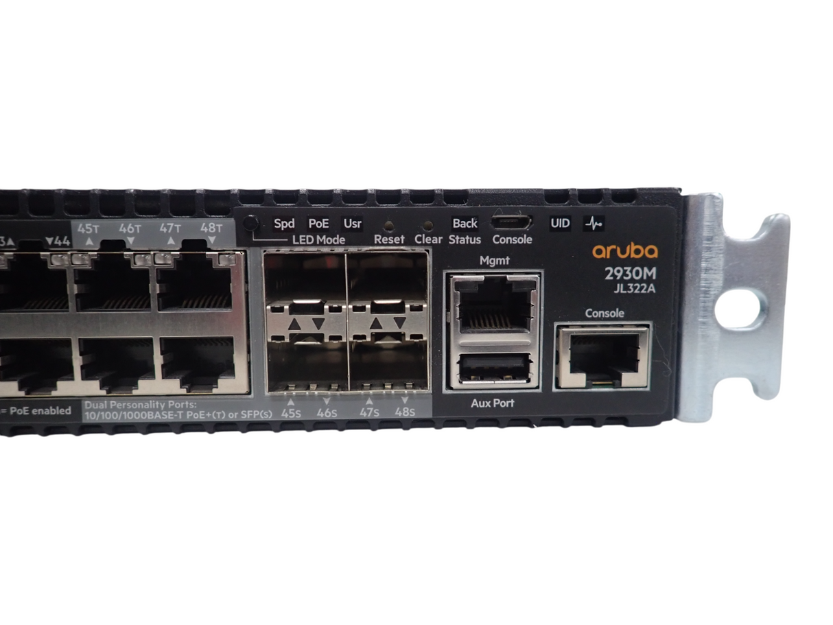Aruba 2930M 44x Gigabit PoE+ 4x Combo SFP/PoE+ +JL325A + 2 PSU Switch JL322A