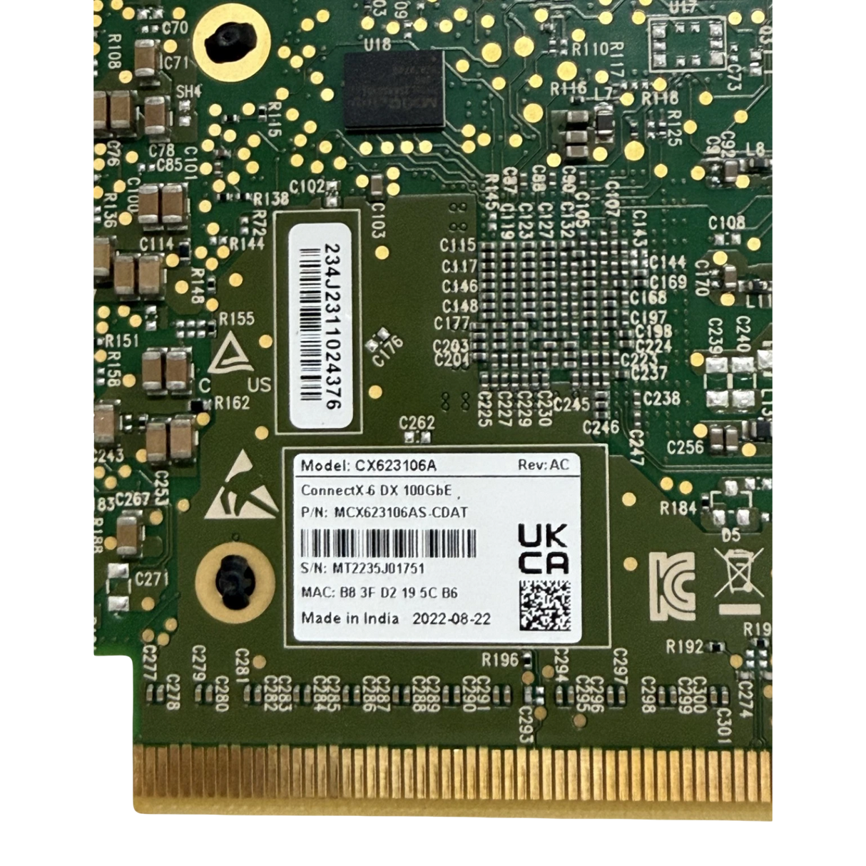 Mellanox MCX623106AS-CDAT ConnectX-6 DX Dual Port 100GbE QSFP56 Ethernet Adapter