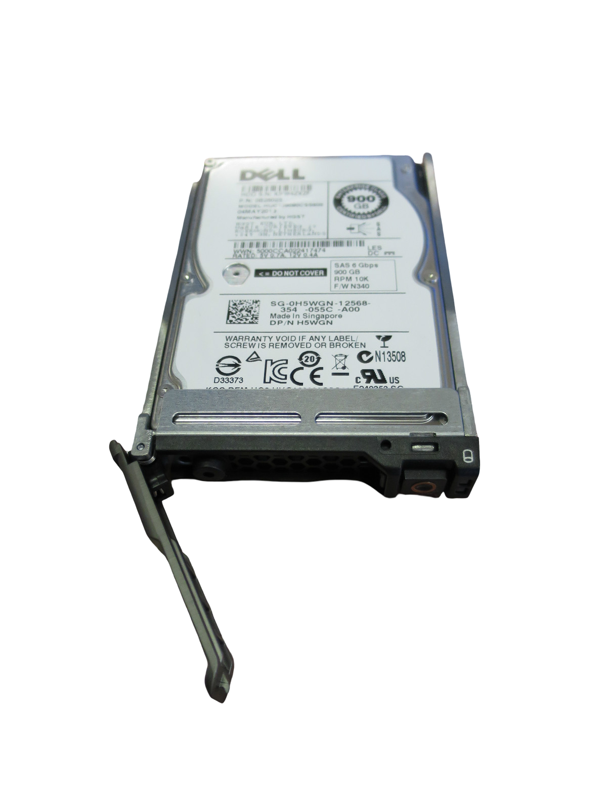 Dell H5WGN - 2.5" 900GB 6G 10K SAS Hot Plug Hard Drive HDD In choice of Caddy