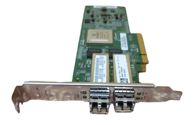 Dell QLogic QLE8152 10GbE SFP+ PCIe Dual Port HBA 10Gb/s FCoE NIC D001N + 2x SFP