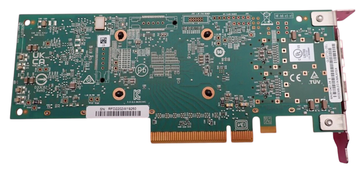 Dell QLogic QLE2772L-DEL Enhanced Dual Port 32Gb FC SFP+ HBA PCIe 4.0 NMDJF
