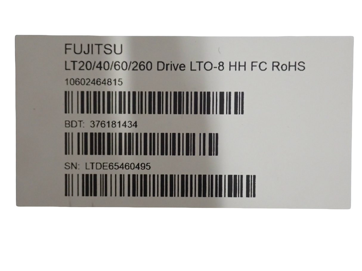 Fujitsu Eternus Ultrium 8-H LTO-8 HH FC Tape Drive 10602464815 FTS:LT14AFNE